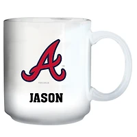 White Atlanta Braves 11oz. Personalized Mug