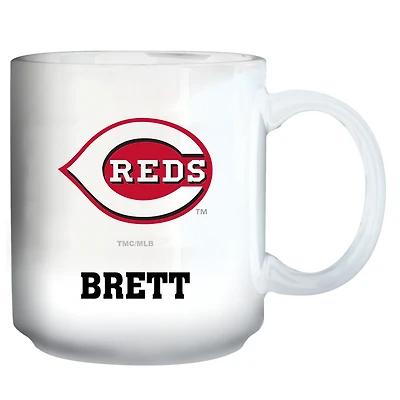 White Cincinnati Reds 11oz. Personalized Mug