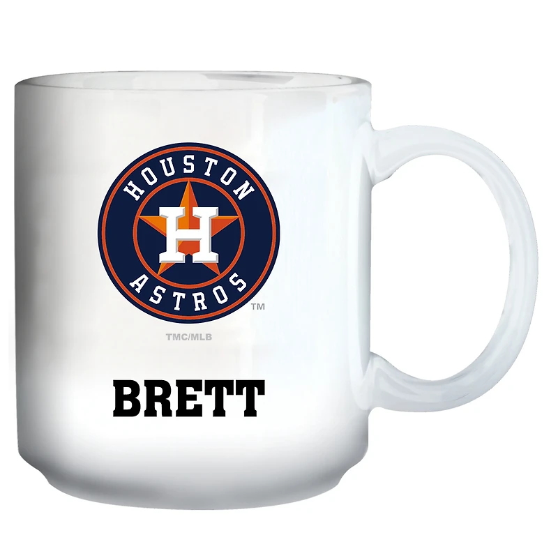 White Houston Astros 11oz. Personalized Mug