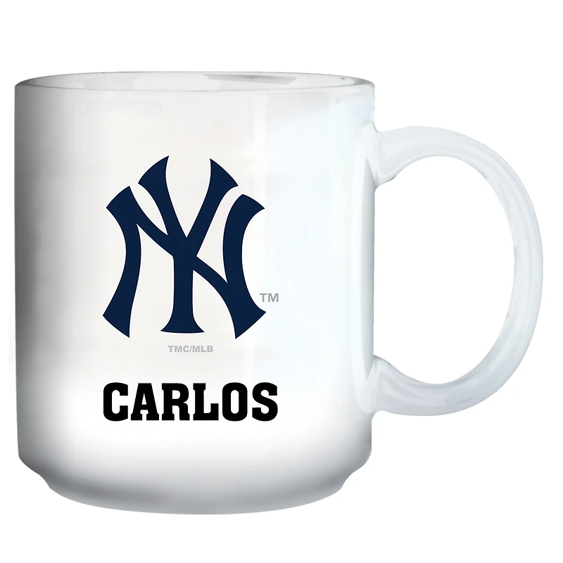 White New York Yankees 11oz. Personalized Mug