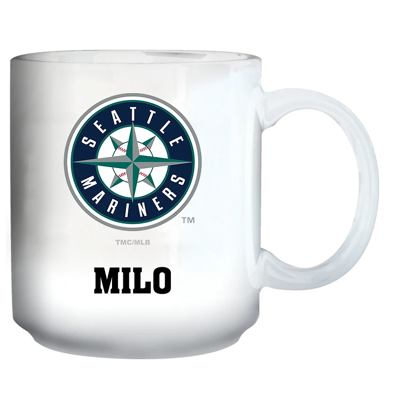 White Seattle Mariners 11oz. Personalized Mug