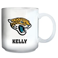 White Jacksonville Jaguars 11oz. Personalized Mug