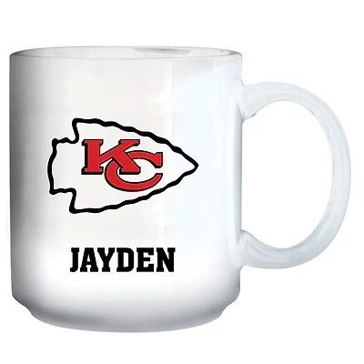 White Kansas City Chiefs 11oz. Personalized Mug