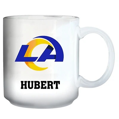 White Los Angeles Rams 11oz. Personalized Mug