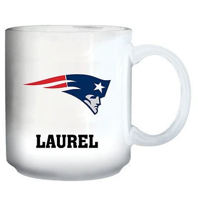 White New England Patriots 11oz. Personalized Mug