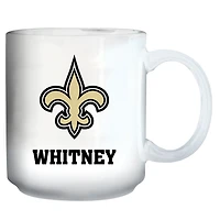 White New Orleans Saints 11oz. Personalized Mug