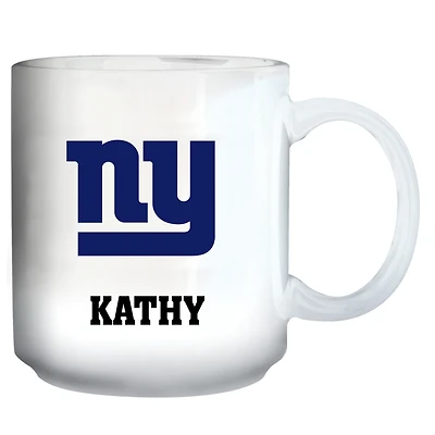 White New York Giants 11oz. Personalized Mug
