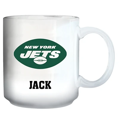 White New York Jets 11oz. Personalized Mug