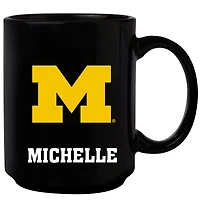 Black Michigan Wolverines 15oz. Personalized Mug