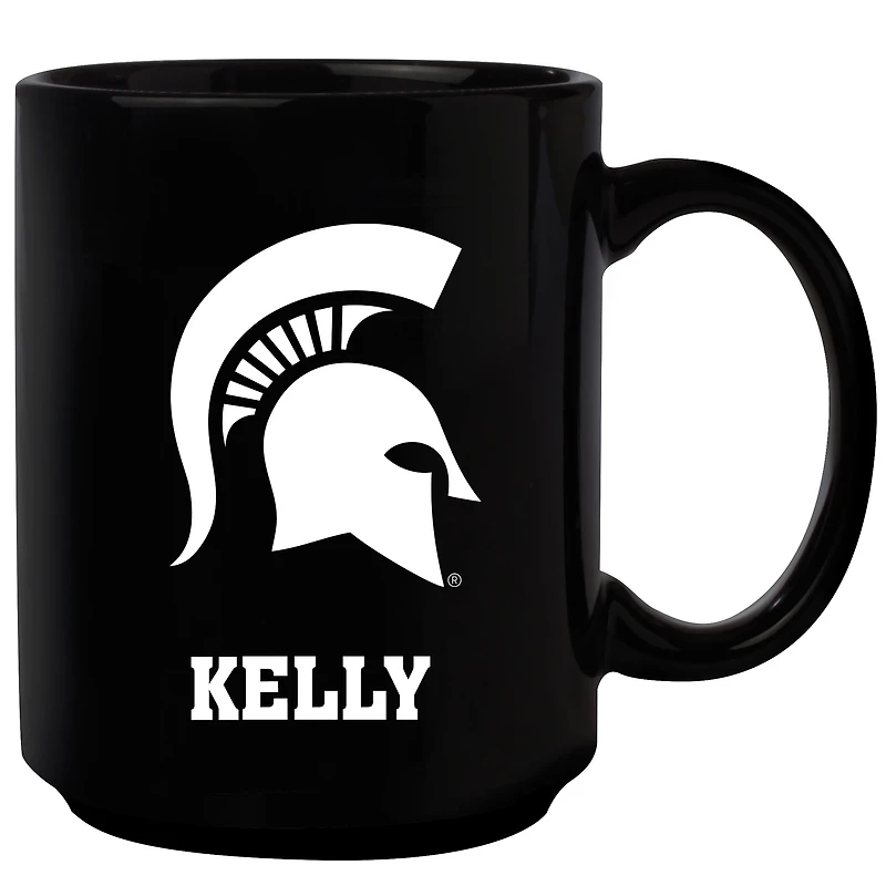 Black Michigan State Spartans 15oz. Personalized Mug