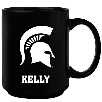 Black Michigan State Spartans 15oz. Personalized Mug