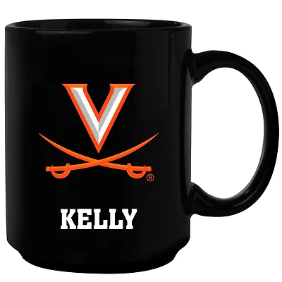 Black Virginia Cavaliers 15oz. Personalized Mug