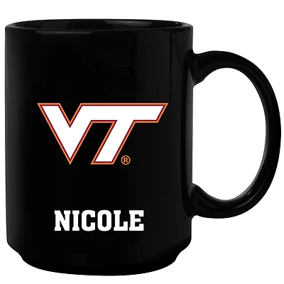 Black Virginia Tech Hokies 15oz. Personalized Mug