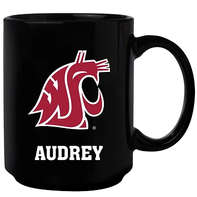 Black Washington State Cougars 15oz. Personalized Mug