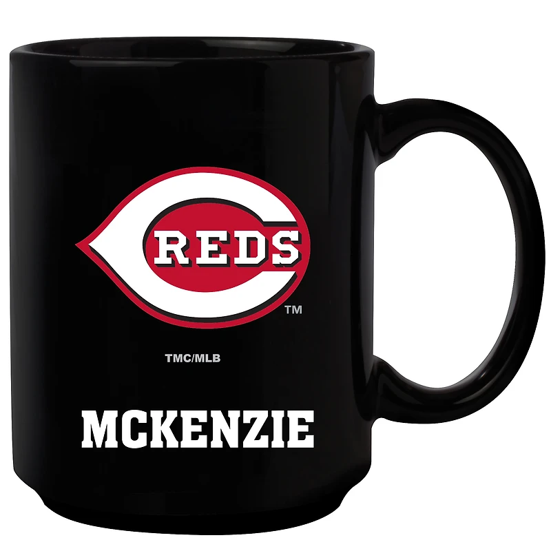 Black Cincinnati Reds 15oz. Personalized Mug