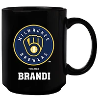 Black Milwaukee Brewers 15oz. Personalized Mug