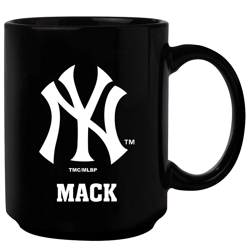Black New York Yankees 15oz. Personalized Mug