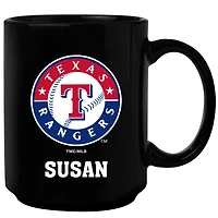 Black Texas Rangers 15oz. Personalized Mug