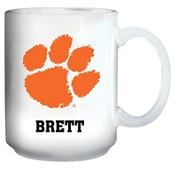 White Clemson Tigers 15oz. Personalized Mug