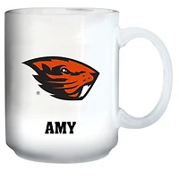 White Oregon State Beavers 15oz. Personalized Mug