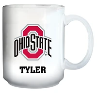 White Ohio State Buckeyes 15oz. Personalized Mug