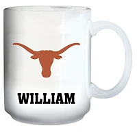White Texas Longhorns 15oz. Personalized Mug