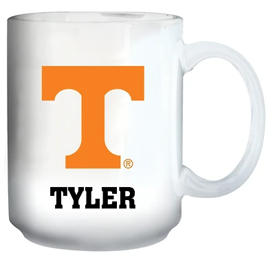 White Tennessee Volunteers 15oz. Personalized Mug