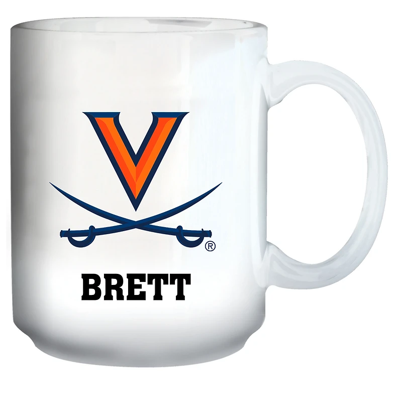 White Virginia Cavaliers 15oz. Personalized Mug
