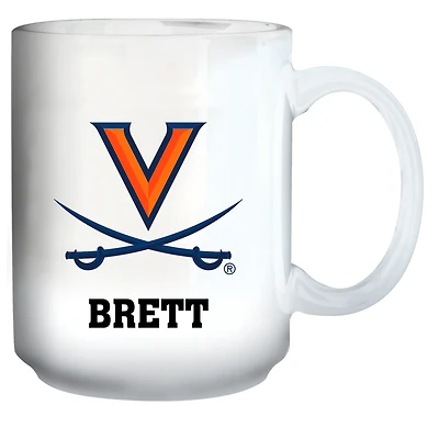 White Virginia Cavaliers 15oz. Personalized Mug