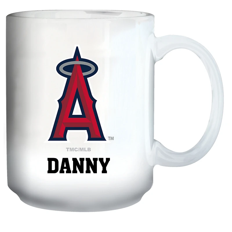 White Los Angeles Angels 15oz. Personalized Mug