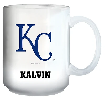 White Kansas City Royals 15oz. Personalized Mug