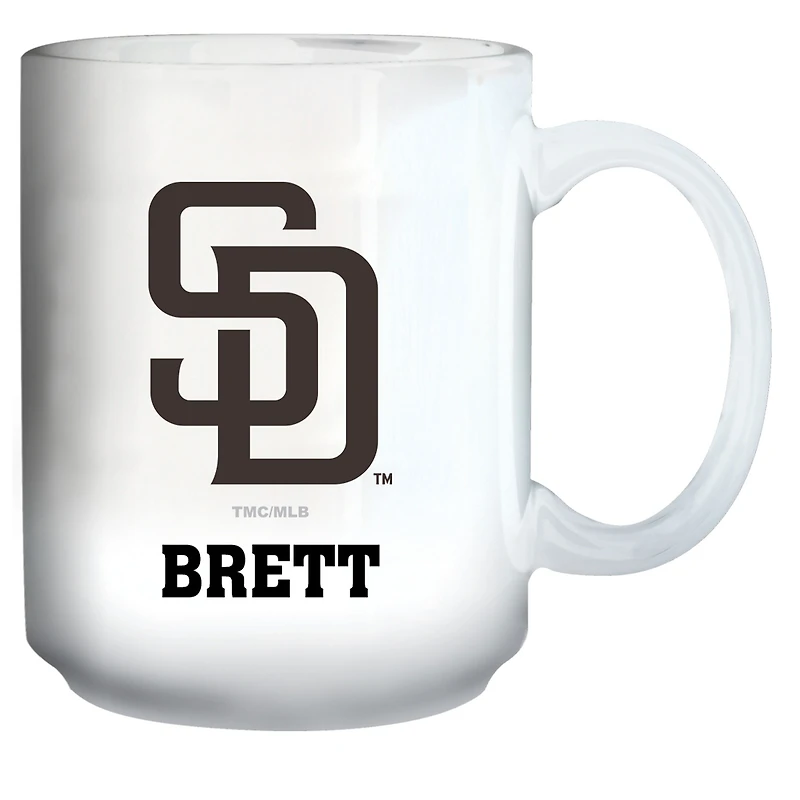 White San Diego Padres 15oz. Personalized Mug