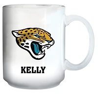 White Jacksonville Jaguars 15oz. Personalized Mug