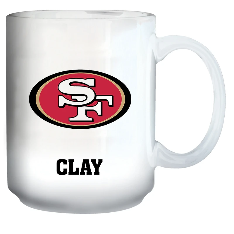 White San Francisco 49ers 15oz. Personalized Mug