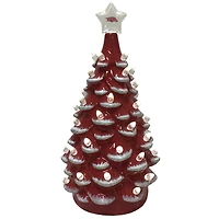 Cardinal/Black Arkansas Razorbacks 14'' Ceramic Tree