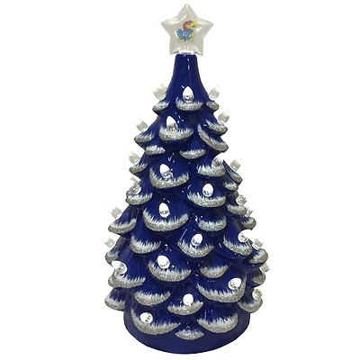 Blue/White Kansas Jayhawks 14'' Ceramic Tree