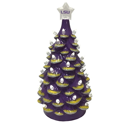 Purple/Gold LSU Tigers 14'' Ceramic Tree