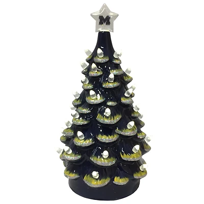 Blue Michigan Wolverines 14'' Ceramic Tree