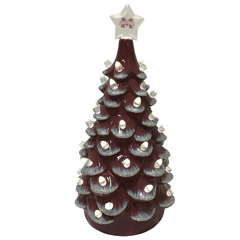 Maroon Mississippi State Bulldogs 14'' Ceramic Tree