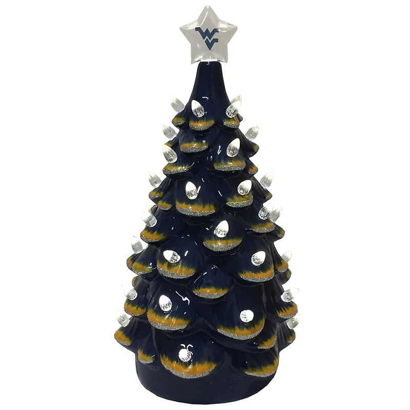 Blue West Virginia Mountaineers 14'' Ceramic Tree