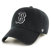 Men's '47 Black Boston Red Sox Logo Clean Up Adjustable Hat