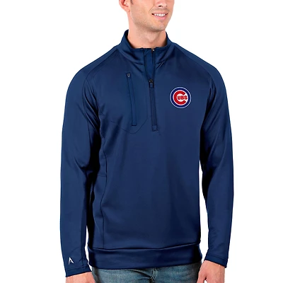 Men's Antigua Royal Chicago Cubs Generation Quarter-Zip Pullover Jacket