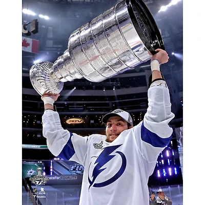 Anthony Cirelli Tampa Bay Lightning Unsigned 2020 Stanley Cup Champions Raising Cup Photograph