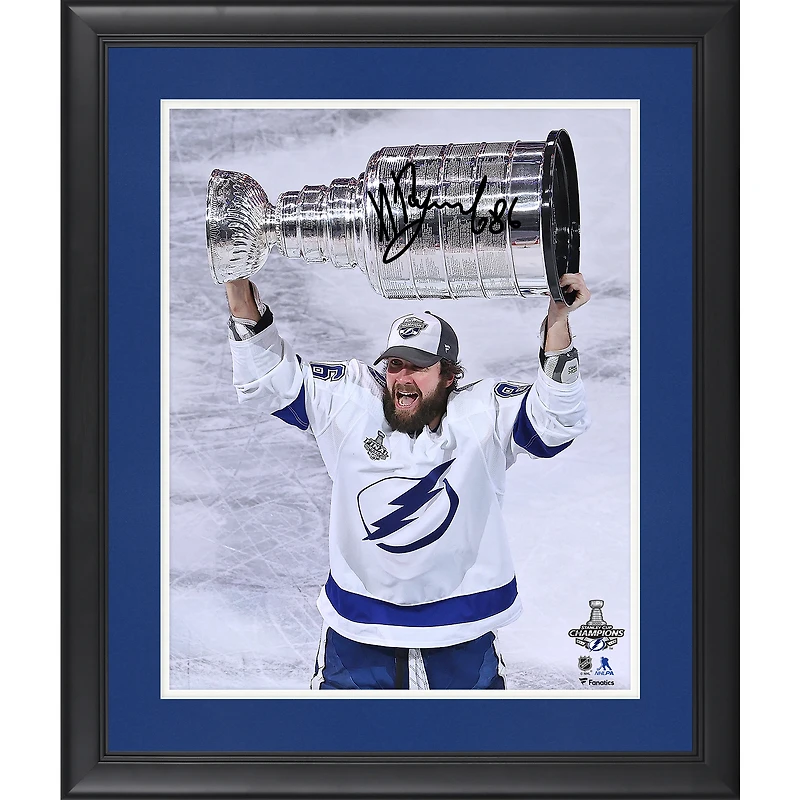 Nikita Kucherov Tampa Bay Lightning Framed Autographed 16" x 20" 2020 Stanley Cup Champions Raising Cup Photograph