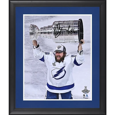 Nikita Kucherov Tampa Bay Lightning Framed Autographed 16" x 20" 2020 Stanley Cup Champions Raising Cup Photograph