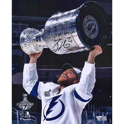 Brayden Point Tampa Bay Lightning Autographed 8" x 10" 2020 Stanley Cup Champions Raising Cup Photograph