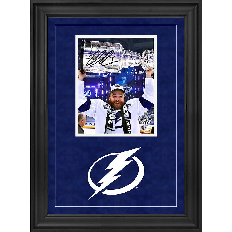 Victor Hedman Tampa Bay Lightning Deluxe Framed Autographed 8" x 10" 2020 Stanley Cup Champions Raising Cup Photograph