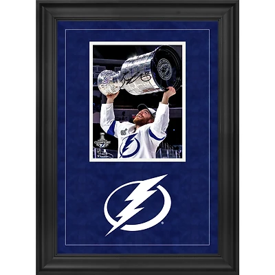 Brayden Point Tampa Bay Lightning Deluxe Framed Autographed 8" x 10" 2020 Stanley Cup Champions Raising Cup Photograph
