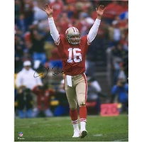 Joe Montana San Francisco 49ers Autographed 16" x 20" Hands Up Celebration Photograph with "HOF 2000" Inscription