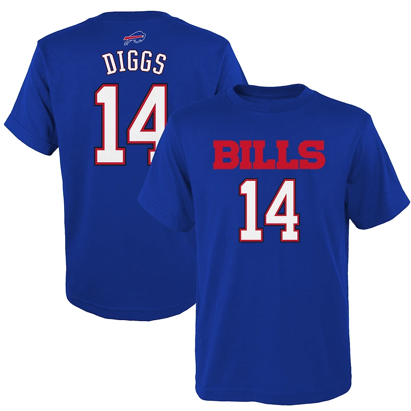 Youth Stefon Diggs Royal Buffalo Bills Mainliner Name & Number T-Shirt